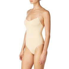 Capezio Womens camisole Leotard with clear Transition Straps, Nude