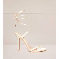 Laced Heeled Sandals Chi Chi London Heel Sandals, Cream