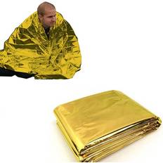 Yellow Emergency Blankets Outdoor Camping Life-saving Emergency Blanket210x140cm 5pcs