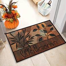 Polyester Entrance Mats Shein 1pc Rectangular Coconut Entrance Welcome Doormat, Natural Fiber, Suitable For Multifärgad