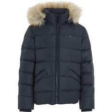 Tommy Hilfiger Outerwear Children's Clothing Tommy Hilfiger Essential Faux Fur Down Hooded Jacket - Desert Sky (KG0KG07399DW5)