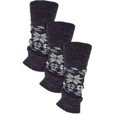 Arm & Leg Warmers on sale Sock Snob Womens Pairs Multipack Leg Warmers for Women Charcoal Fairisle Grey One