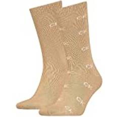 Calvin Klein Beige Socks Calvin Klein 2-Pack CK Print Socks ONE SIZE, TAVERTIN