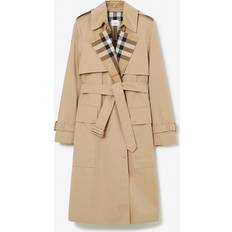 Burberry S Coats Burberry Long Check Lapel Gabardine Trench Coat