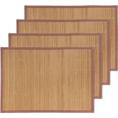 Bamboo Place Mats Bamboomn Bamboo Slats Place Mat Brown