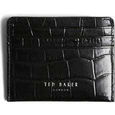 Credit Card Slots Card Cases Ted Baker FABAY Black Croc Leather Card Holder