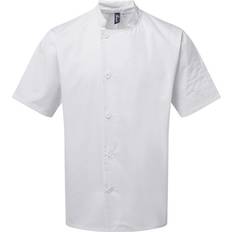 Premier Adults Unisex Essential Short Sleeve Chefs Jacket White