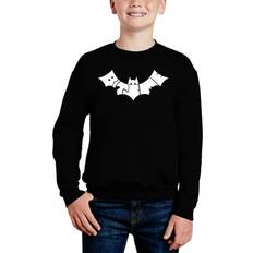 LA Pop Art Bat Bite Me Boy Word Crewneck Sweatshirt