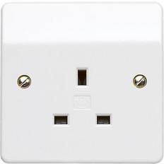 MK Unswitched Socket 1 Gang 13A in White Plastic