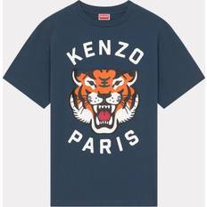 Kenzo Tops Kenzo Lucky Tiger' Oversized Genderless T-shirt Dark Blue Unisex