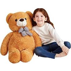 EARTHSOUND EARTHSOUND Giant Teddy Bear Stuffed Animal,Large Plush Toy Big Soft Toys Huge Life Size Jumbo Cute Fat Bears,Gifts for Kids 78cm, Brown