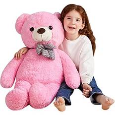 EARTHSOUND EARTHSOUND Giant Teddy Bear Stuffed Animal,Large Plush Toy Big Soft Toys,Huge Life Size Jumbo Cute Fat Animals,Gifts for Kids 78cm, Pink