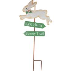 Northlight 25.5" Egg Hunt Bunny Trail Easter Metal Spring Yard