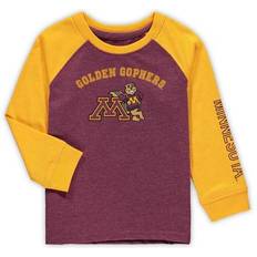 Colosseum Toddler Heathered Maroon Minnesota Golden Gophers Long Sleeve Raglan T-Shirt