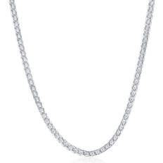 Simona Franco Chain Necklace - Silver/Diamonds