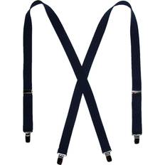 CTM Elastic Clip-End Basic Suspenders Women