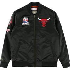 Chicago Bulls Jackets & Sweaters Mitchell & Ness Flight Chicago Bulls Schwarz Satin Bomber Jacke