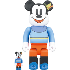 Medicom Toy Bearbrick x Disney Mickey Mouse "BearbrBrave Little Tailor- 100% & 400% set" Size OS Blue Red