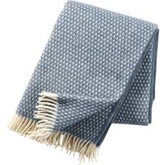 Wool Blankets Klippan Yllefabrik Knut Blue Blankets Blue (200x130cm)