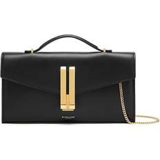 Black Clutches DeMellier The Vancouver Clutch in Black Smooth Leather Clutch