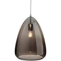 Firstlight Willis Chrome/Smoked Glass Pendant Lamp 29.5cm