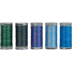 Gutermann Machine Emb Cotton 30 Blue Green 5-pack