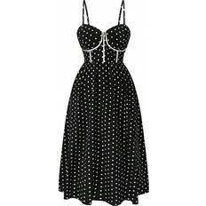 Pearls Clothing Shein Plus Polka Dot Print Spaghetti Strap Dress