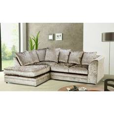 Furniture 786 Bella Crushed Champagne Sofa 212cm 3 Seater