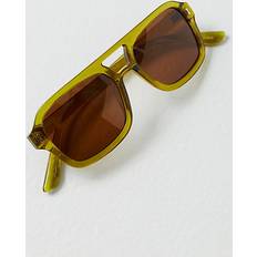 Free People Polarized Aviator at in Olive