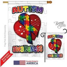 Breeze Decor 15085 Autism Awareness Vertical Impression Flag