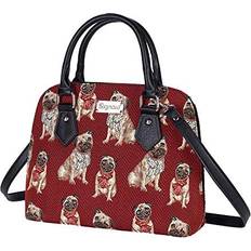 Signare Tapestry Dog Designs Crossbody Bags - Red