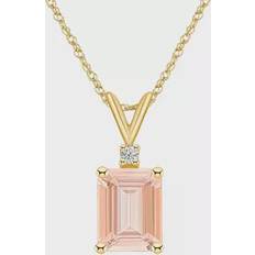 Celebration Gems 14k Gold & Diamond Accent Pendant Necklace, Women's, 18" Pink