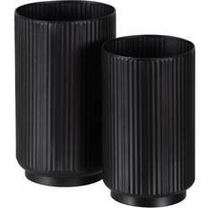 BigBuy Home Set of Planters Black Iron 16,5 16,5 Units