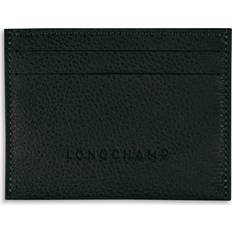 Longchamp Le Foulonne Black Card Holder - BLACK