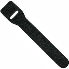 Fairline Tiger Reusable Hook and Loop Cable Ties Black Pack of 10