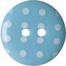 Buttons Hemline Sky Blue Novelty Spotty Button 4 Pack