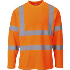 Portwest Work Wear Portwest Hi-Vis Long Sleeved T-shirt Orange