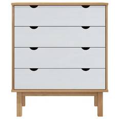 vidaXL Otta Brown/White Chest of Drawer 76.5x90cm