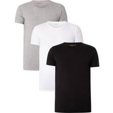 Tommy Hilfiger Essential Cotton T-shirt 3-pack - Black/Grey Heather/White