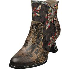 Laura Vita Oliveo Womens Ankle Boots in Black Multicolour