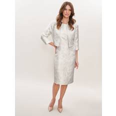 Long Dresses - Silver Gina Bacconi Emeline Jacquard Tailored Dress