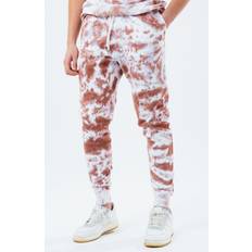 Hype beige tie scribble logo men's joggers