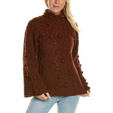 Rebecca Taylor Bauble Turtleneck Wool-Blend Sweater