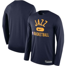 Nike Utah Jazz Navy 2021/22 On-Court Practice Legend Performance Long Sleeve T-Shirt Men's