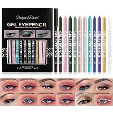 KTouler 12 Pcs Matte Eyeshadow Pencil Sets,Metallic Eyeshadow Stick Long Lasting Waterproof Glitte Eye Stick Cream Eyeshadow Makeup