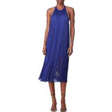 Herve Leger Fringed Halter Midi Dress