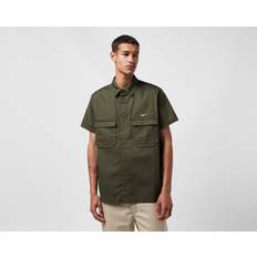 Nike Cotton Shirts Nike Men's Woven Military Short-Sleeve Button-Down Shirt Green