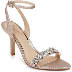 Thong Heeled Sandals Jewel Badgley Mischka Women's Ornamented Sandal Heeled, Rose Gold