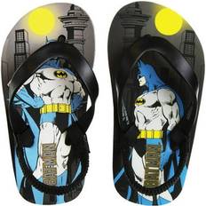 DC Comics Warner Brothers Batman Boys Flip Flops. Toddler/Little Kids Black Red