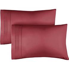 CGK Unlimited King Pillow Cases Set of 2 Soft, Premium Quality Red